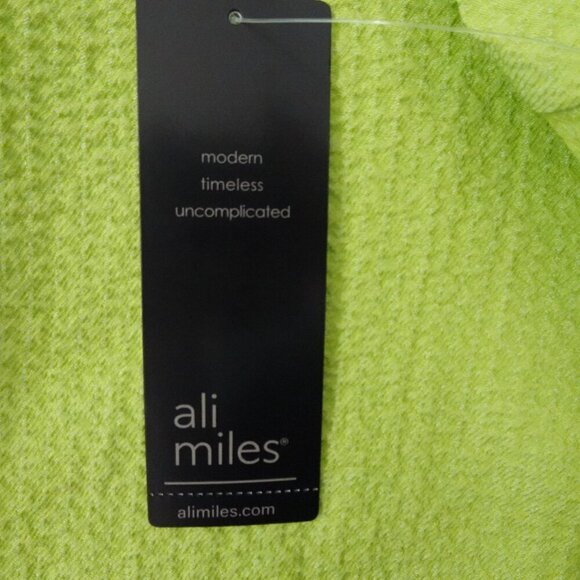 Ali Miles Tunic Top Women's Size L Green Colorful Boho Loose Fit Textured - Picture 9 of 10